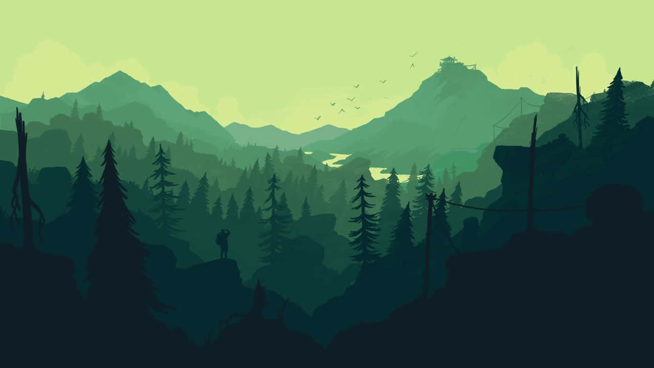 720p, cliff, misty green valley, HD Desktop Wallpaper