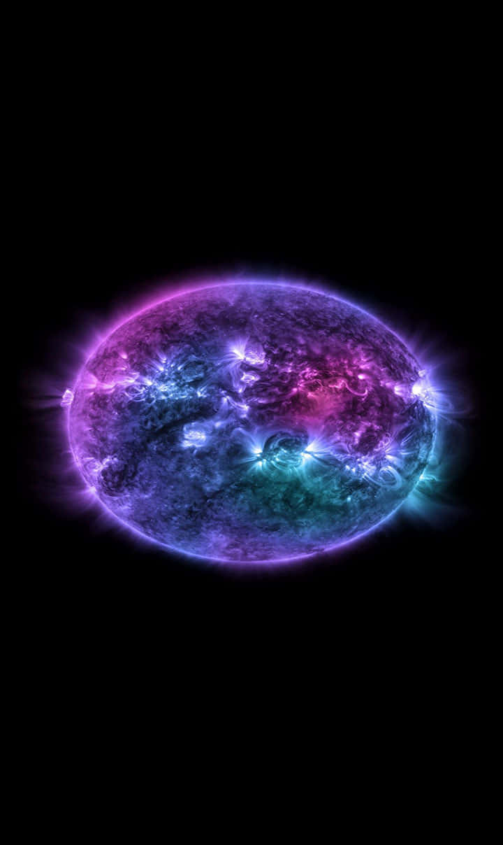 purple, blue, cosmic sphere, SD Phone Wallpaper