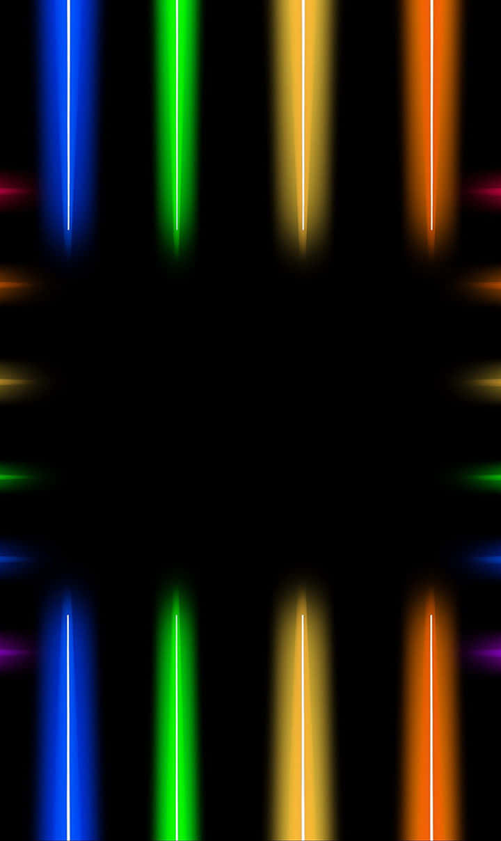 720x1208, neon beams, blue green yellow orange, SD Phone Wallpaper