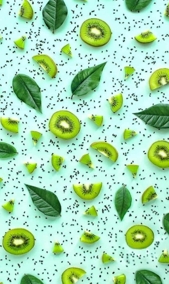 720x1208, mint background, black seeds, SD Phone Wallpaper