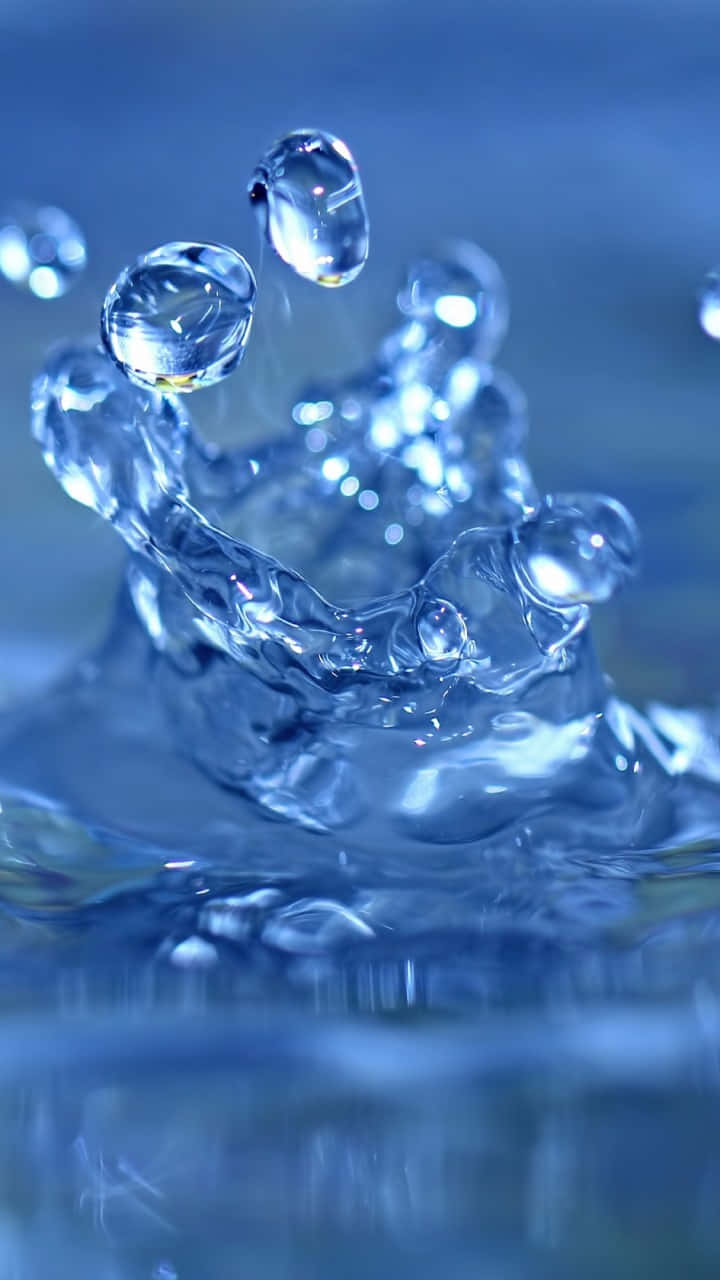 720x1280, blue gradient, water droplet crown, HD Phone Wallpaper