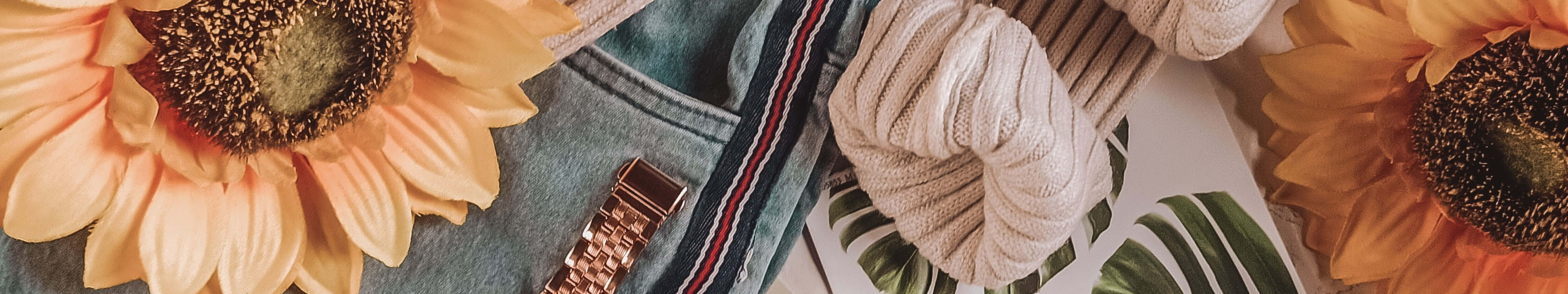 7680 x 1440, sunflowers, denim jacket, 8K Desktop Wallpaper