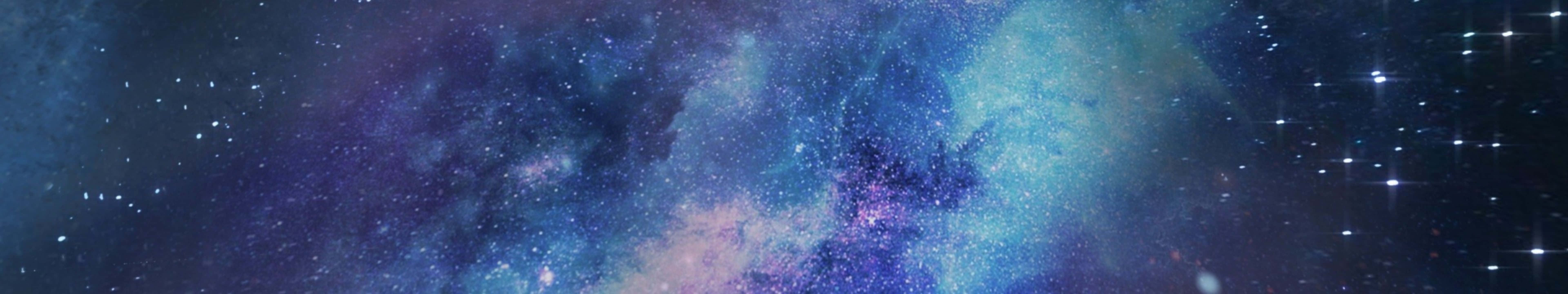 7680 x 1440, nebulae, deep blues, 8K Desktop Wallpaper