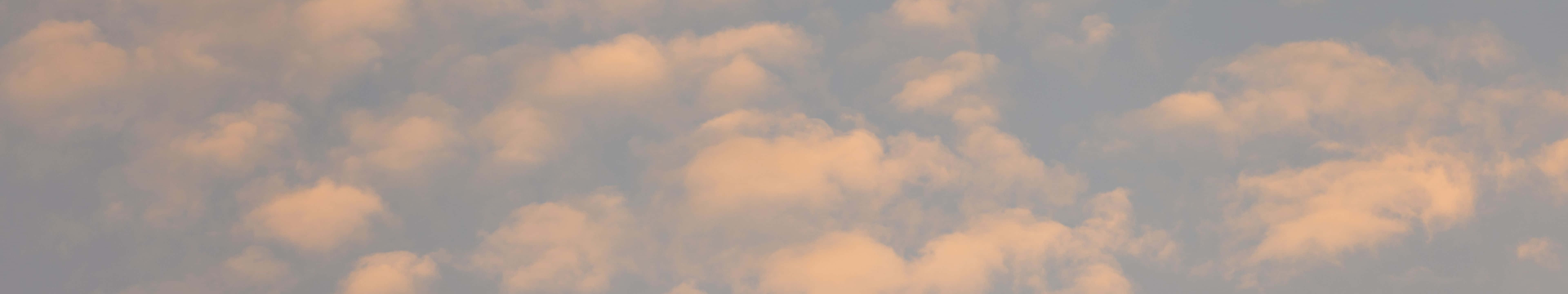 7680 x 1440, pale blue sky, soft golden clouds, 8K Desktop Wallpaper