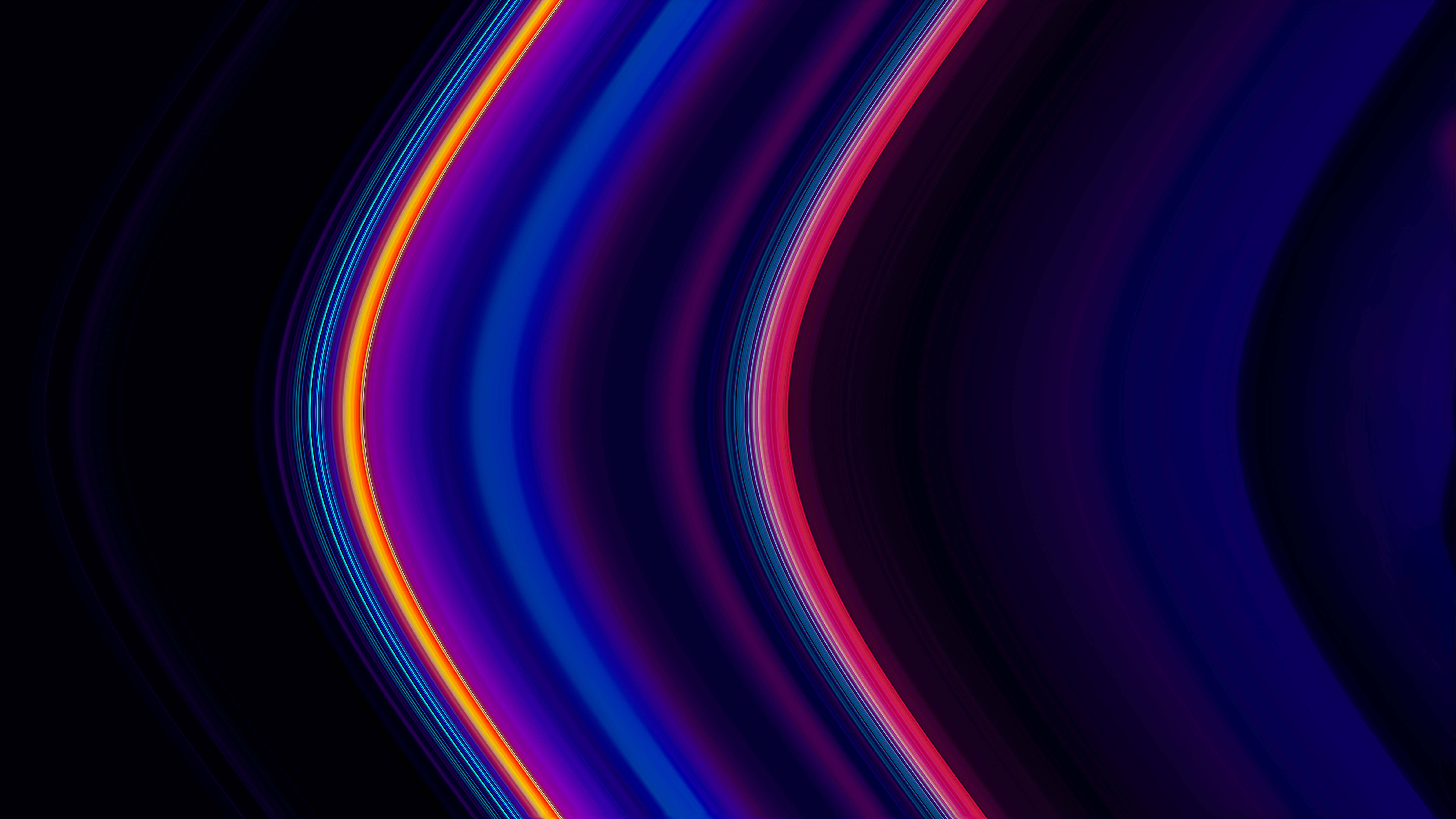 7680x4320, neon streaks, orange, 8K Desktop Wallpaper
