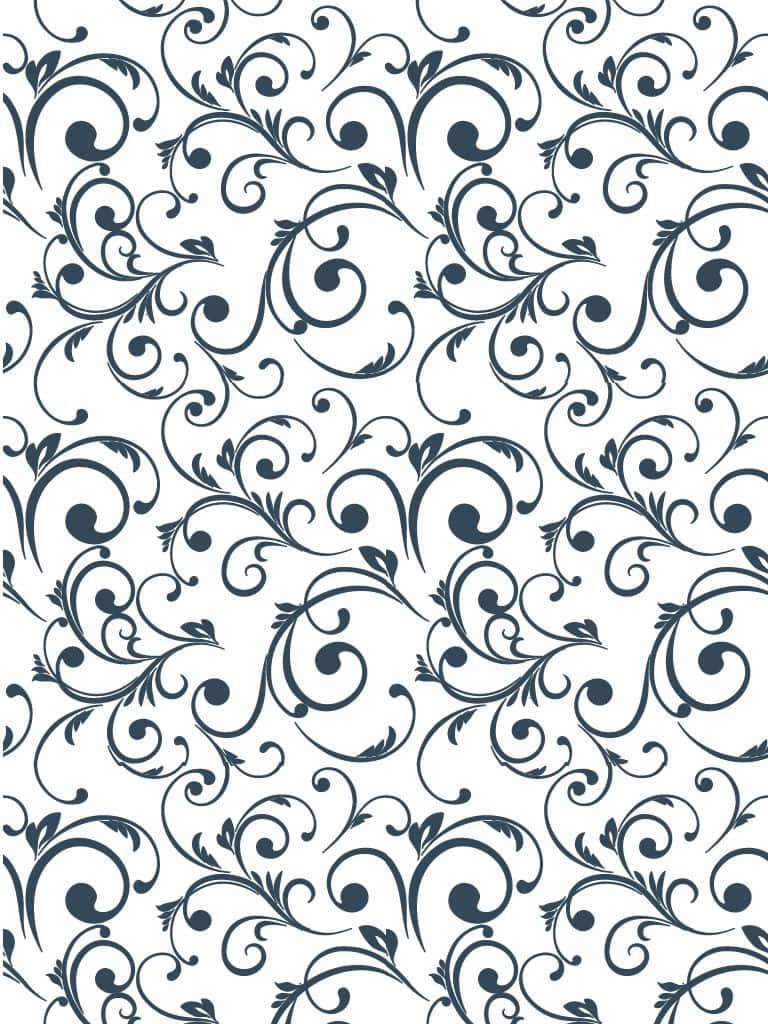 dark blue, swirling vines, leaves, SD Phone Wallpaper