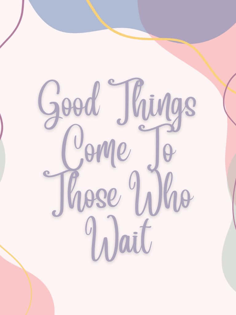 creamy background, soft pastel abstract shapes, elegant cursive text, SD Phone Wallpaper