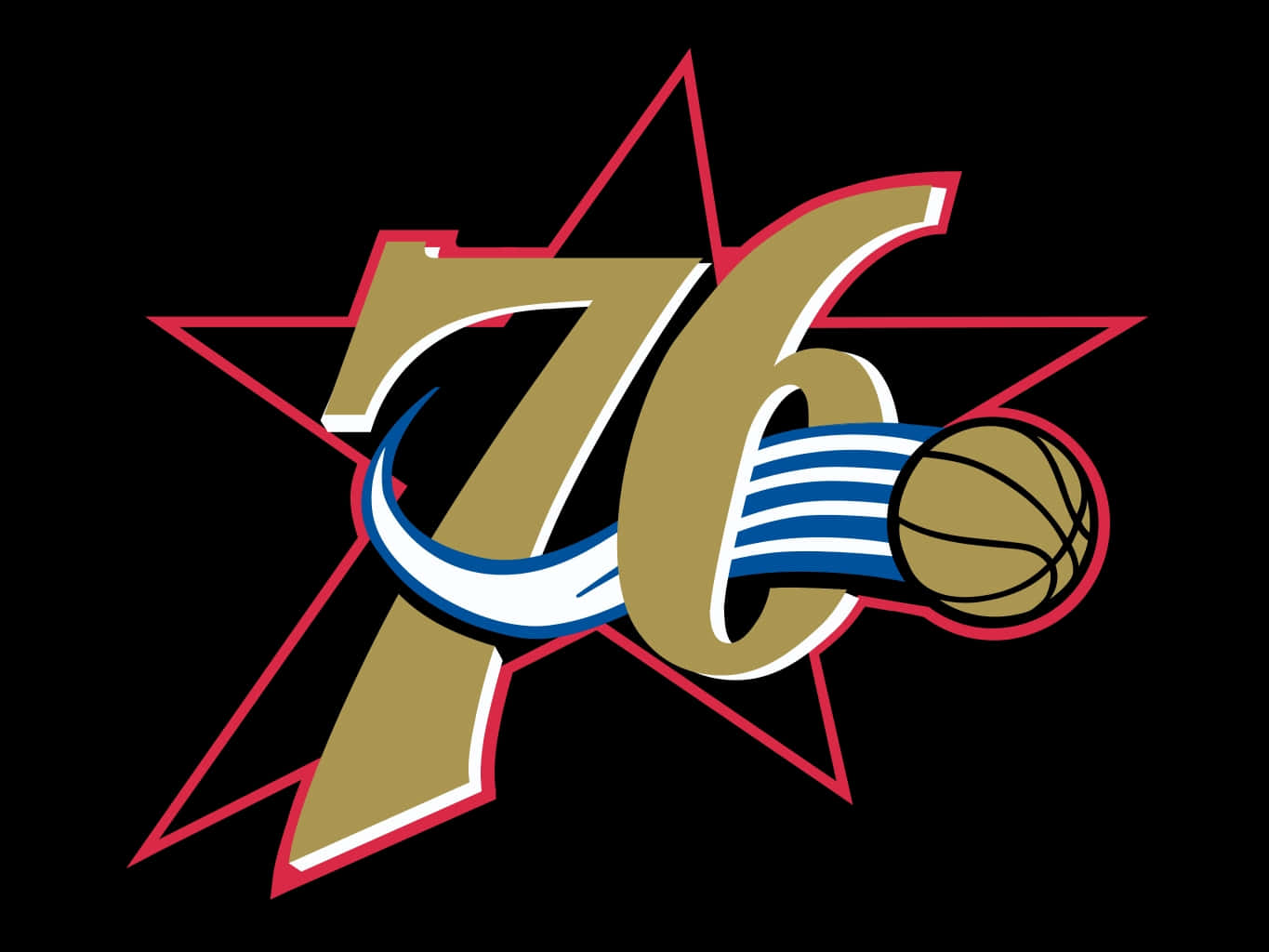 76ers, iPhone, gold 76 logo, HD Desktop Wallpaper