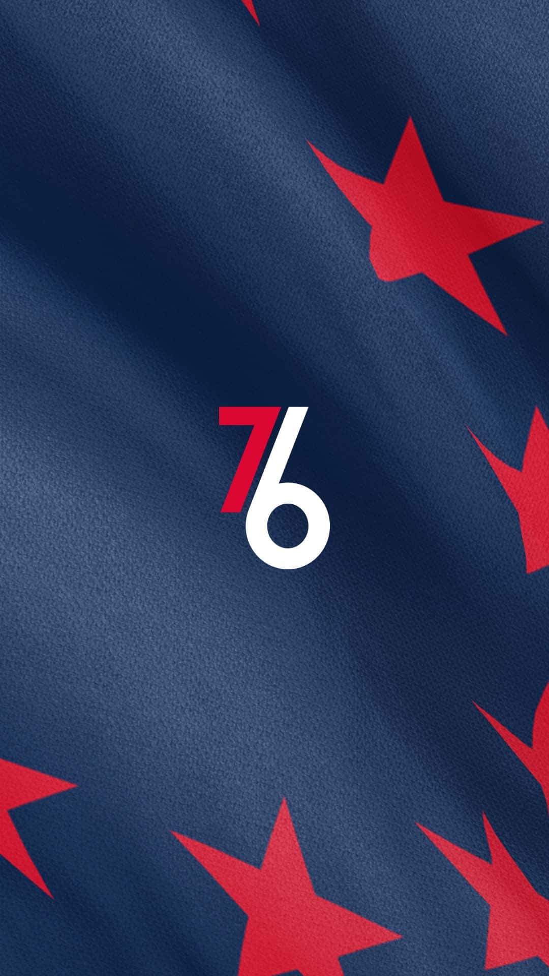 76ers, navy blue fabric, red stars, Full HD Phone Wallpaper