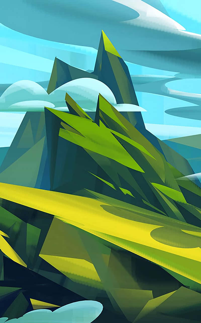 800x1280, mountain range, geometric peaks, HD Phone Wallpaper
