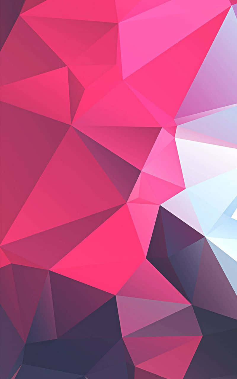 pink, purple, geometric triangles, HD Phone Wallpaper