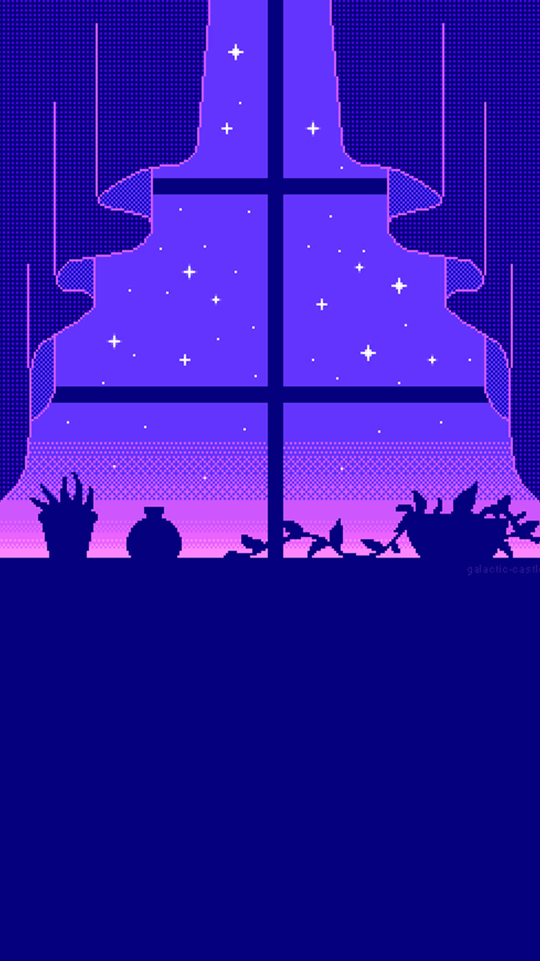 80s aesthetic iphone, starry purple night sky, curtains, Full HD Phone Wallpaper