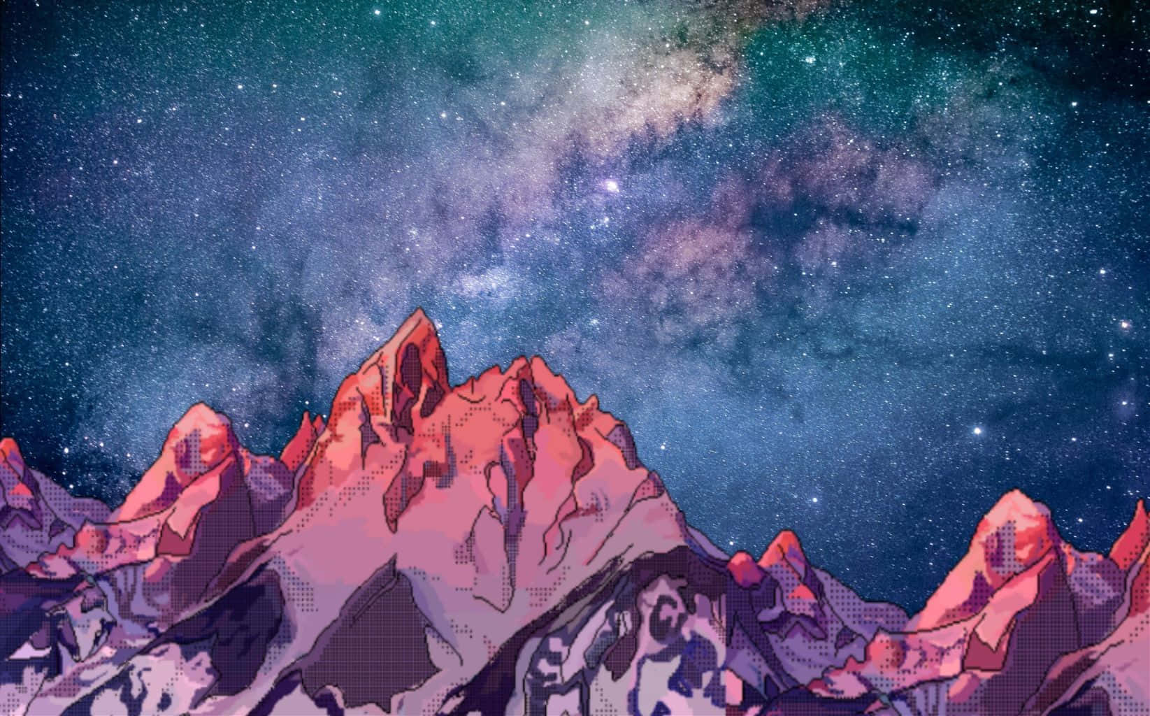 80s Aesthetic, pixel-art, pink glow, HD Desktop Wallpaper