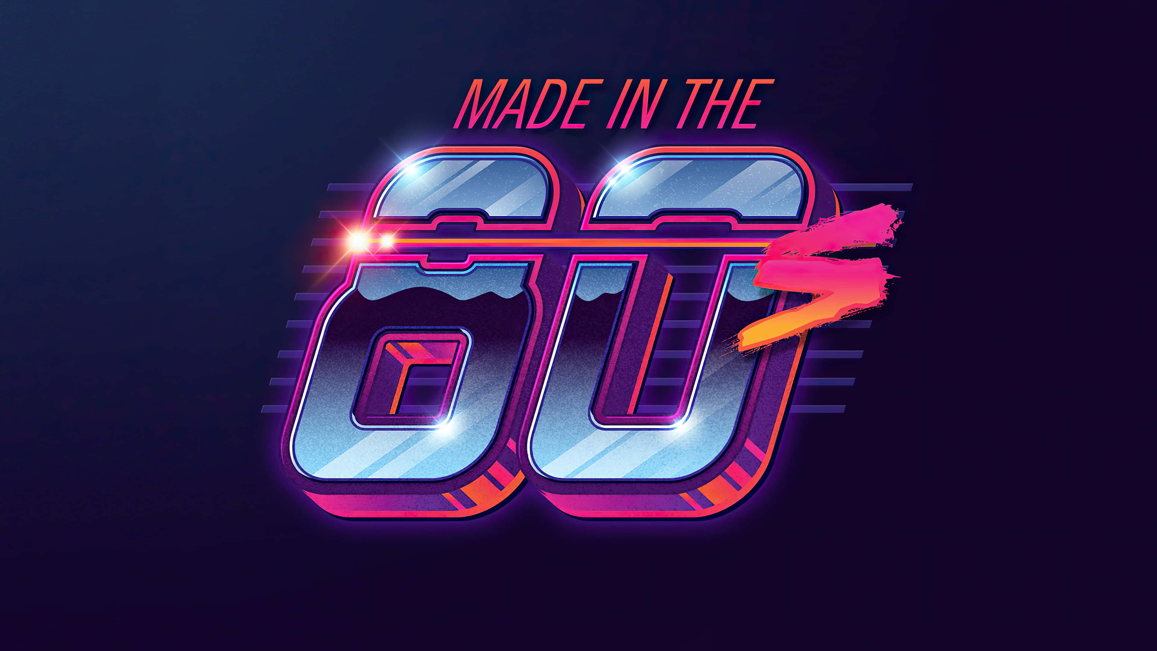 80s Retro Style, MADE IN THE 80S, neon, 4K Desktop Wallpaper