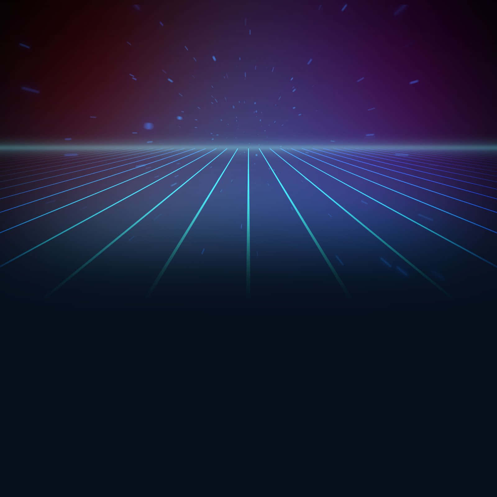 80s Retro Arcade, glowing cyan grid lines, starry purple and red void, HD Desktop Wallpaper