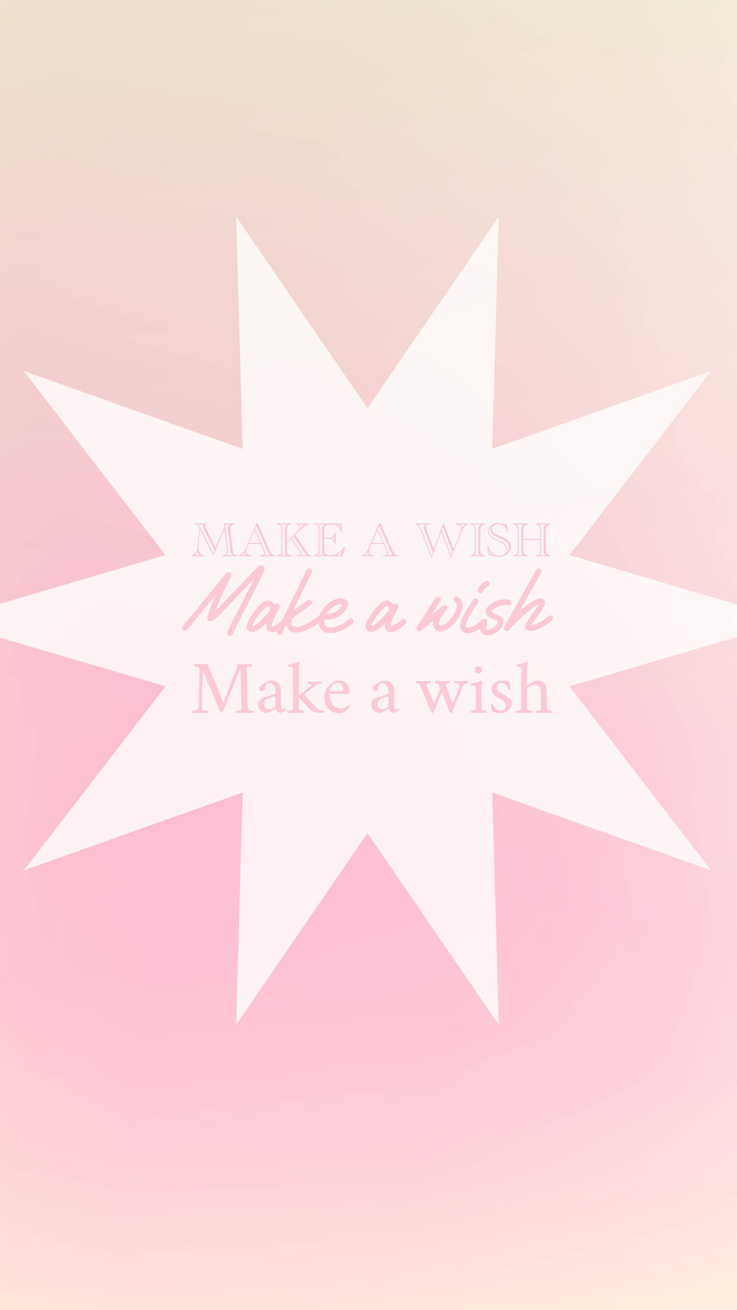 Make a wish, 80s Retro Vintage, soft pink gradient, 2K Phone Wallpaper
