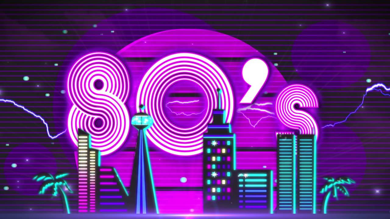 neon stripes, 80s, glowing skyscrapers, HD Desktop Wallpaper