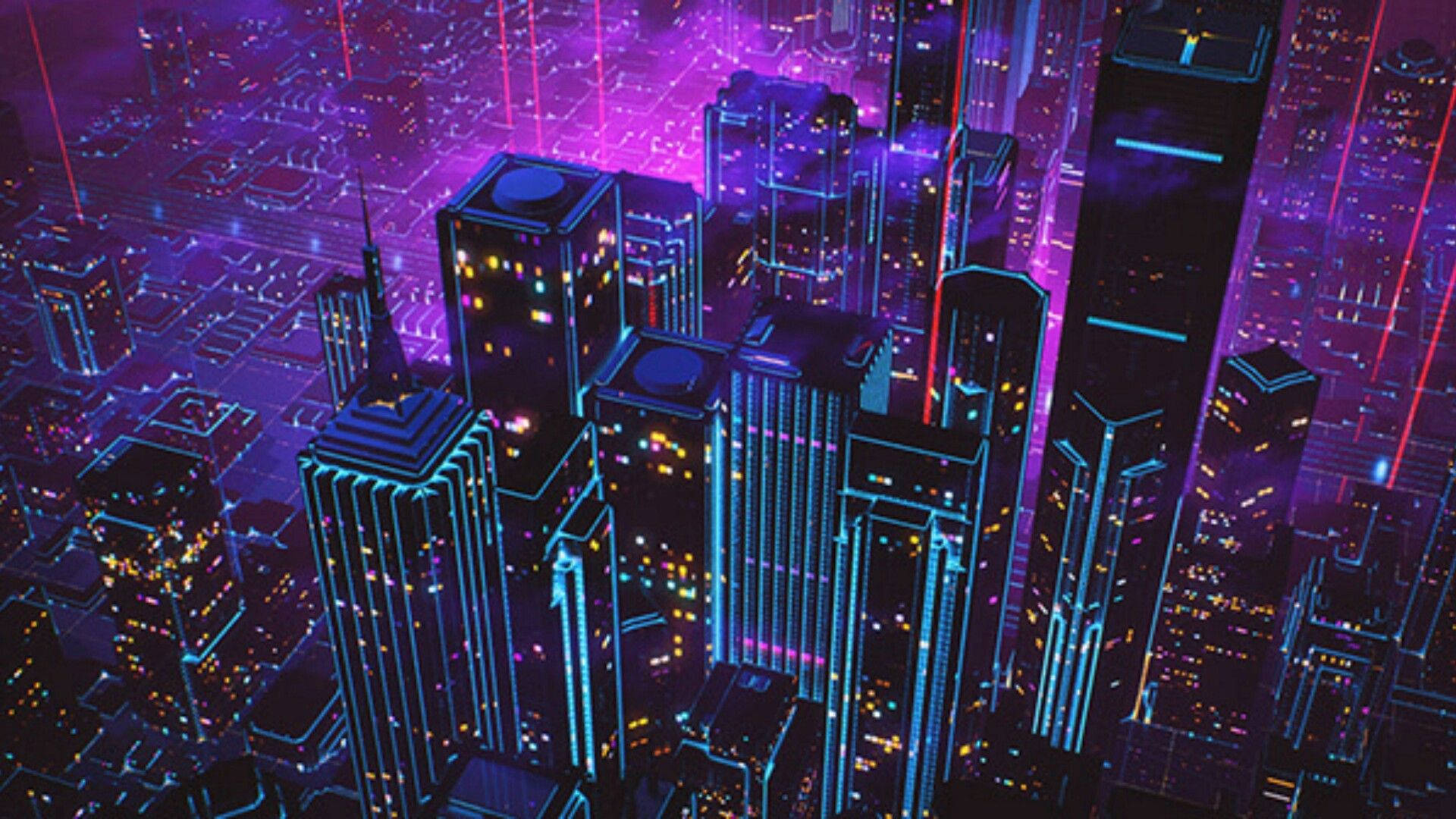 retrowave, neon, 80s, Full HD Desktop Wallpaper