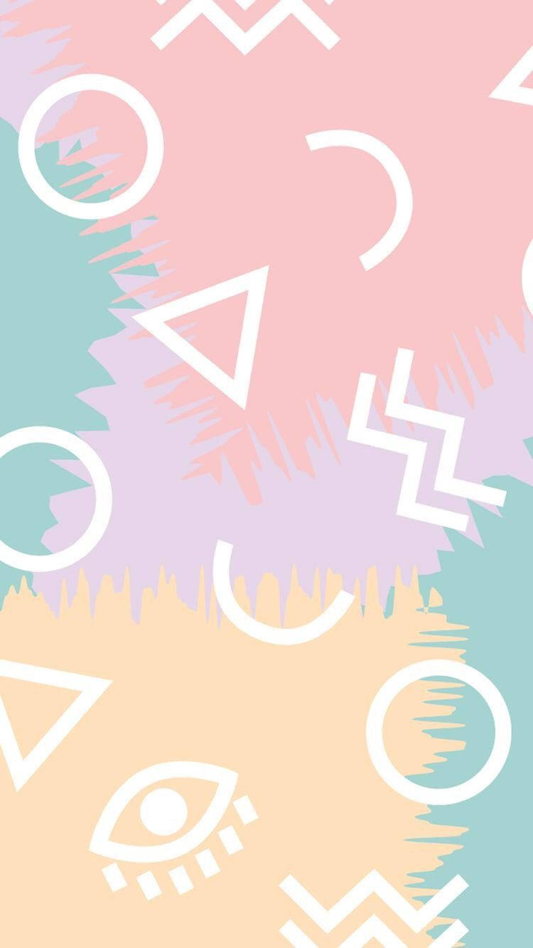 80s, pastel style, pastel gradient background, HD Phone Wallpaper