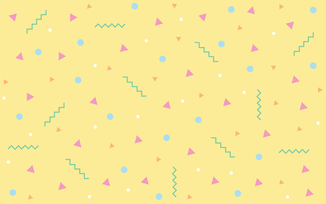 80s, pastel triangles, zigzags, HD Desktop Wallpaper