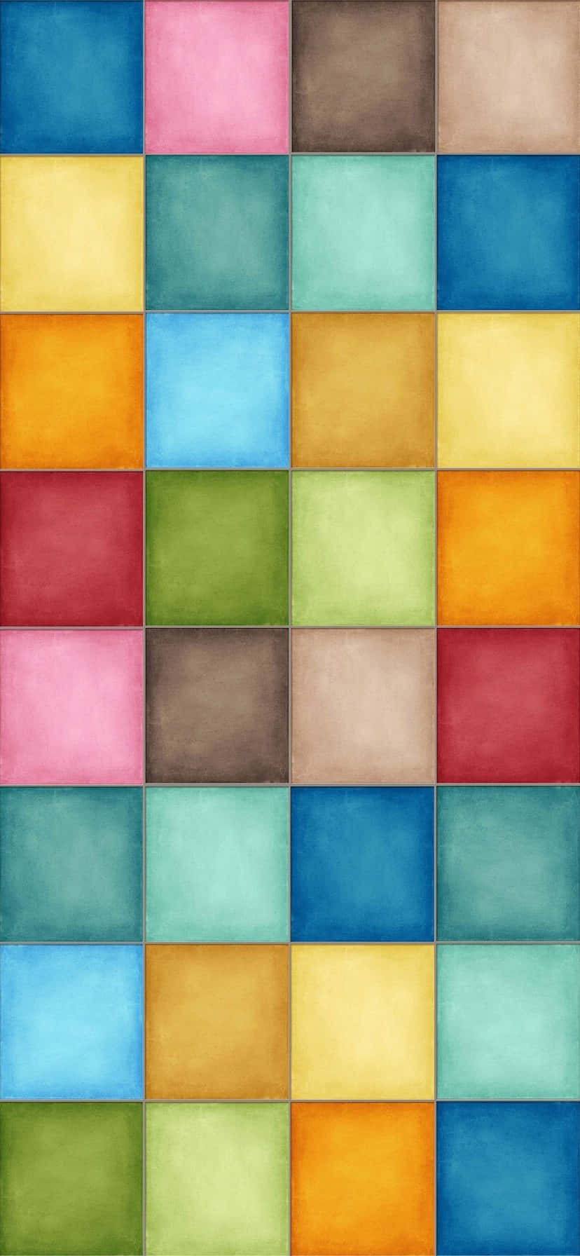 828x1792, colorful spring floral print, vibrant grid, HD Phone Wallpaper