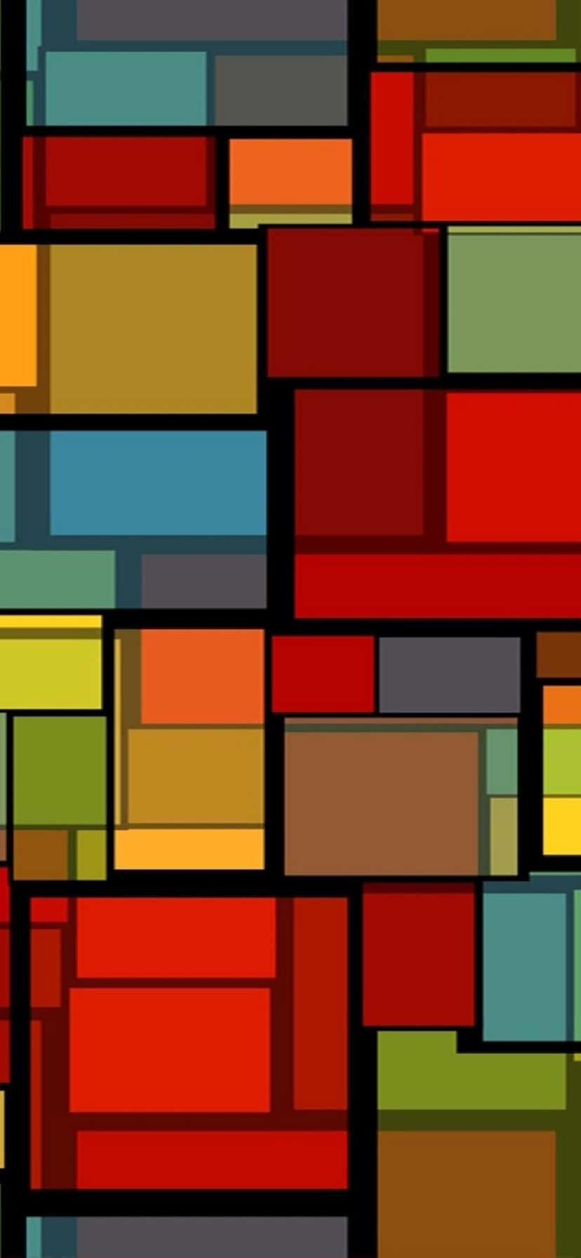 828x1792, Vibrant abstract composition, overlapping geometric rectangles, HD Phone Wallpaper