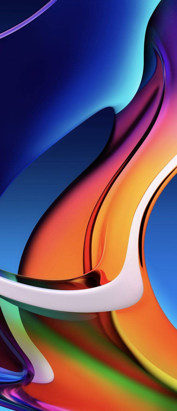 8K iPhone, abstract fluid shapes, deep blue, HD Phone Wallpaper
