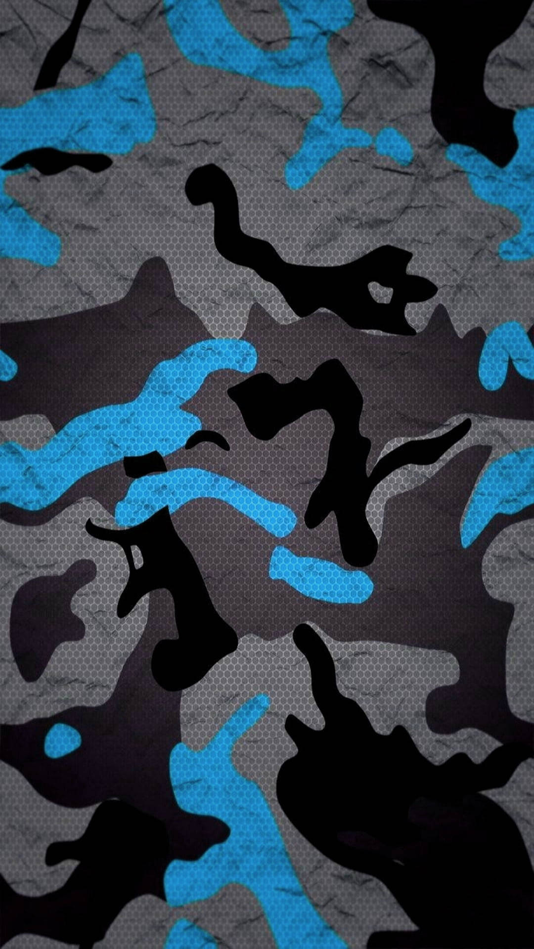 8K iPhone, blue camouflage pattern, electric blue, Full HD Phone Wallpaper