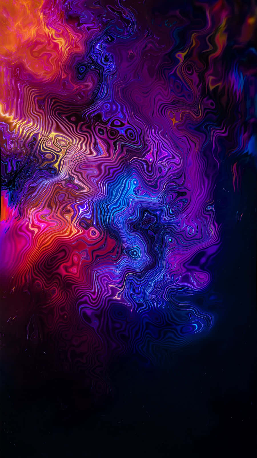 Color Phone, multicolored abstract design, black background, HD Phone Wallpaper