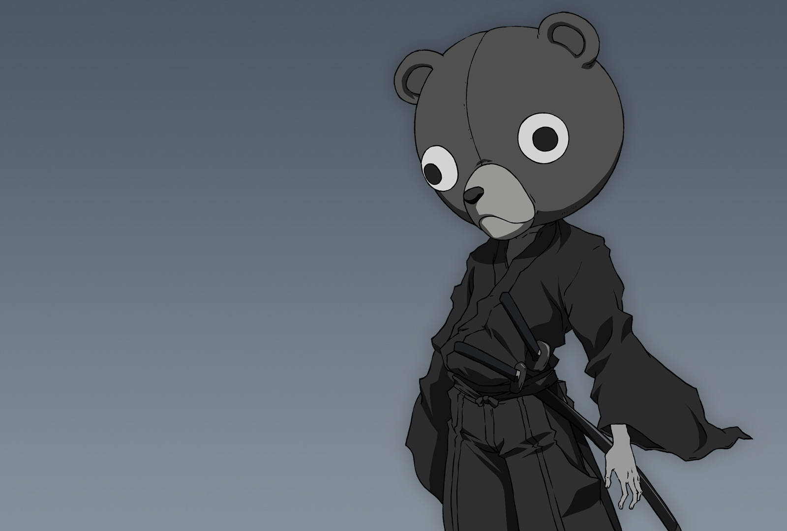 8K Samurai, bear head, dark samurai attire, HD Desktop Wallpaper