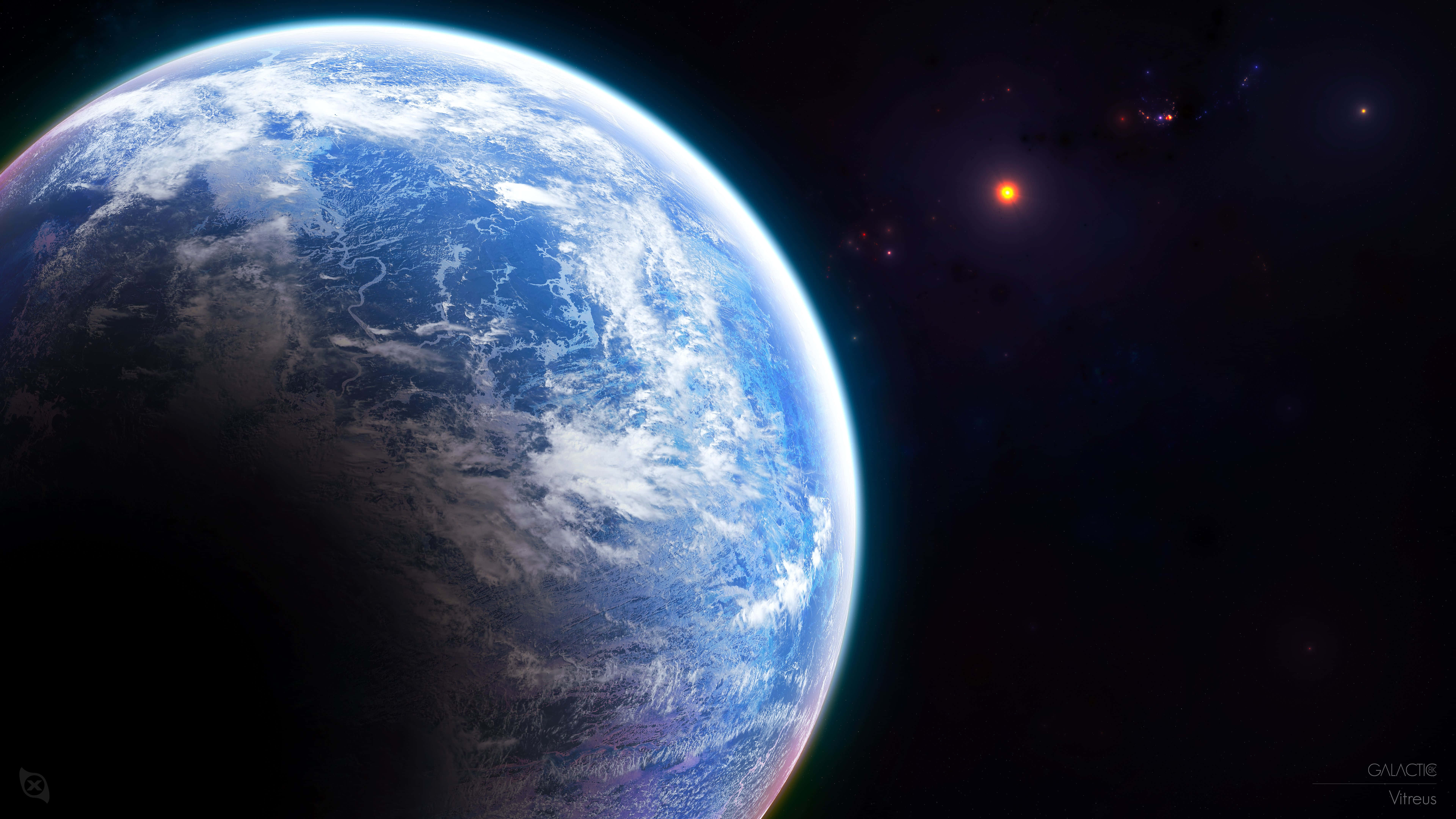 8K Space, Earth, blue oceans, 8K Desktop Wallpaper