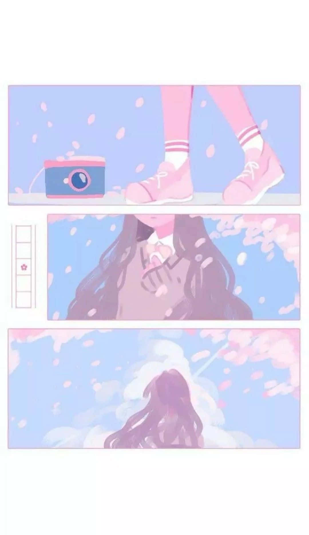 pink 90s aesthetic, bright pink aesthetic, cherry blossoms, HD Phone Wallpaper