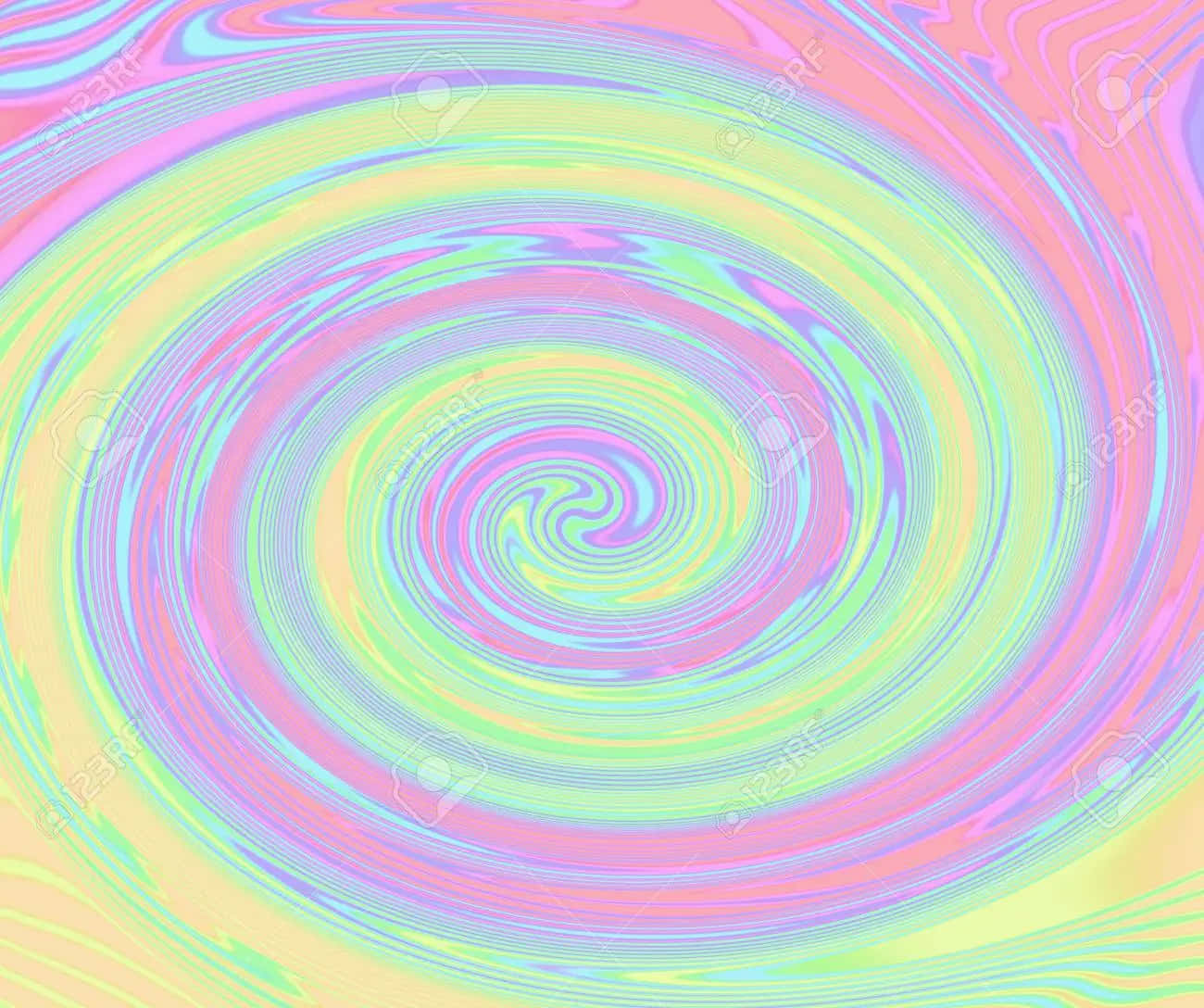 90s Style, colorful swirl, pastel rainbow hues, HD Desktop Wallpaper