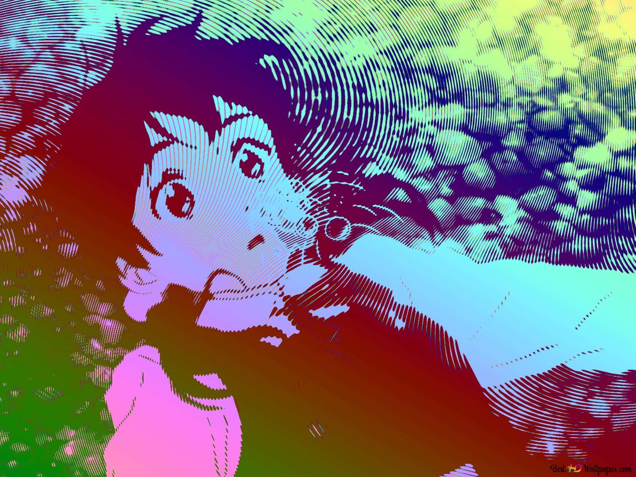 90s Anime, young girl, spiky hair, Full HD Desktop Wallpaper