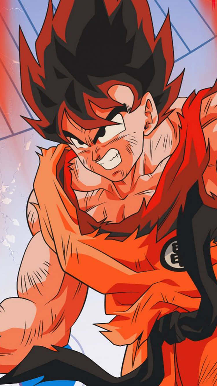 90s anime, anime warrior, spiky black and red hair, HD Phone Wallpaper