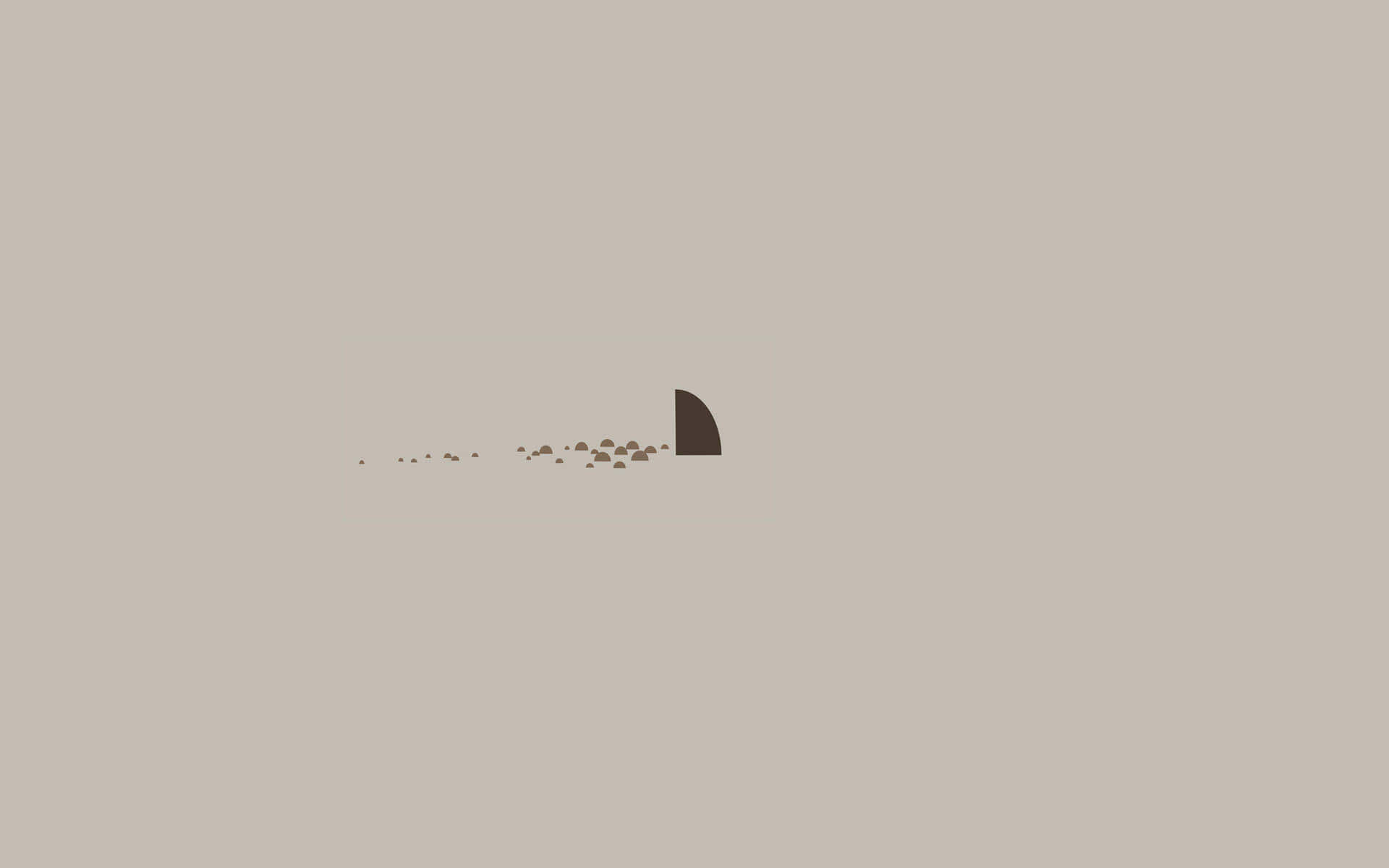 90s Aesthetic Laptop, muted beige background, dark curved shape, Full HD Desktop Wallpaper