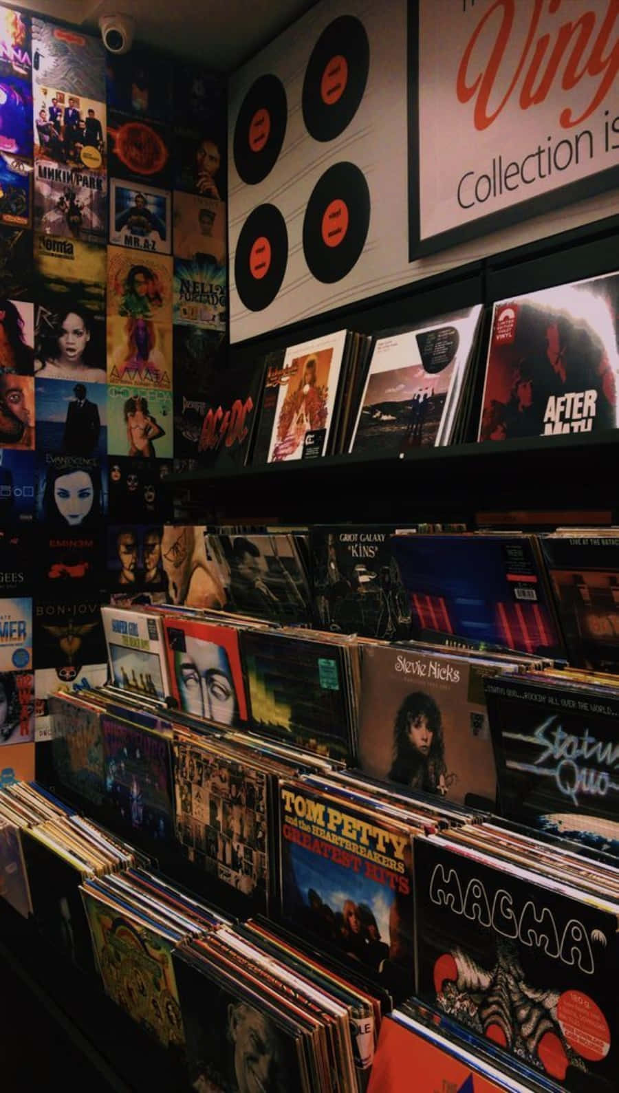 90s Grunge Aesthetic, record store, vinyl album covers, HD Phone Wallpaper