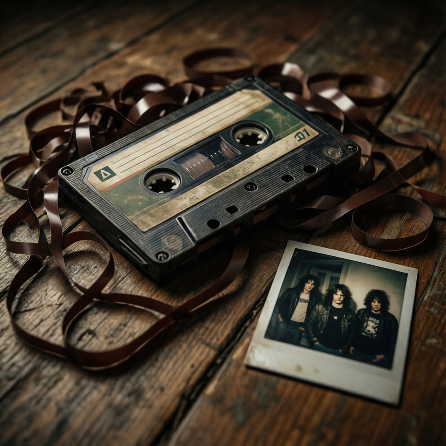 cassette tape, brown tape, Polaroid photo, HD Desktop Wallpaper