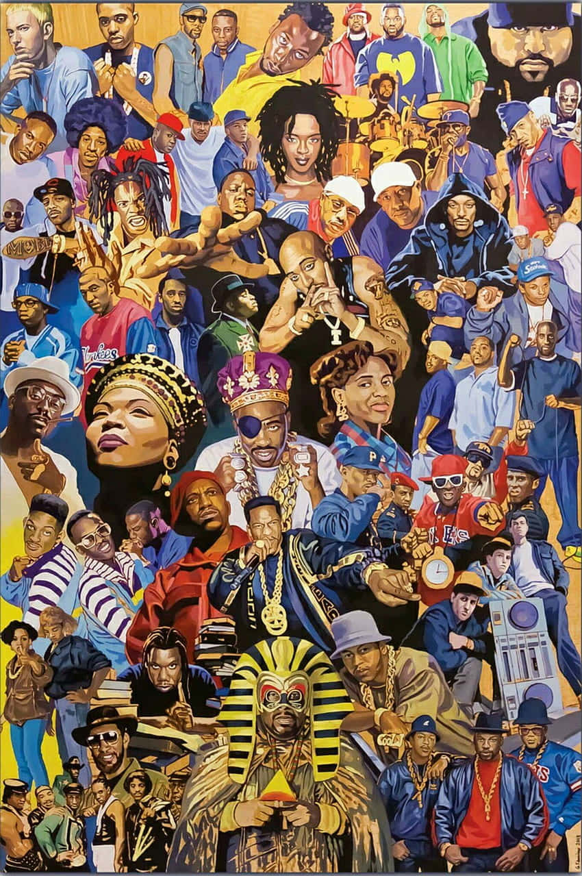 90s hip hop, hip-hop artists, street culture, SD Phone Wallpaper