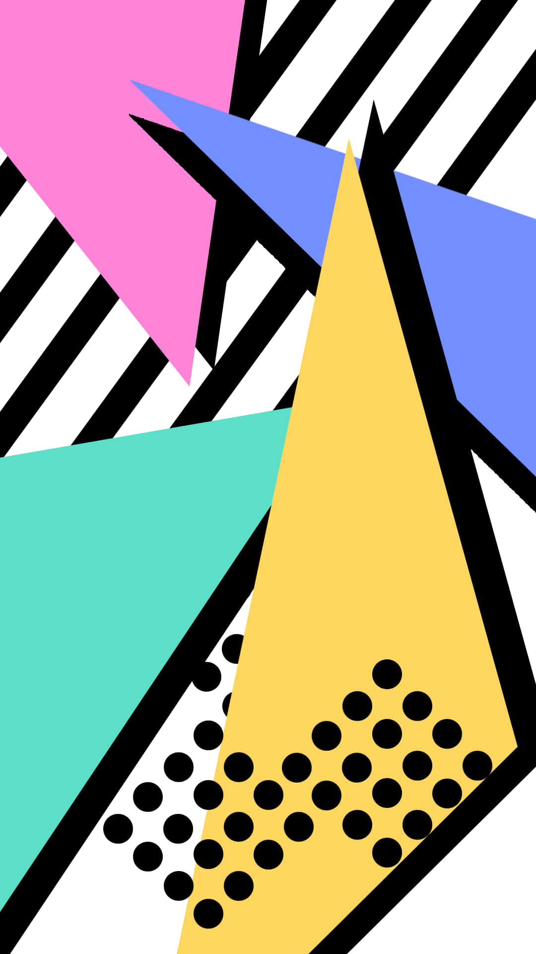 90s Style, bold pink, blue, Full HD Phone Wallpaper