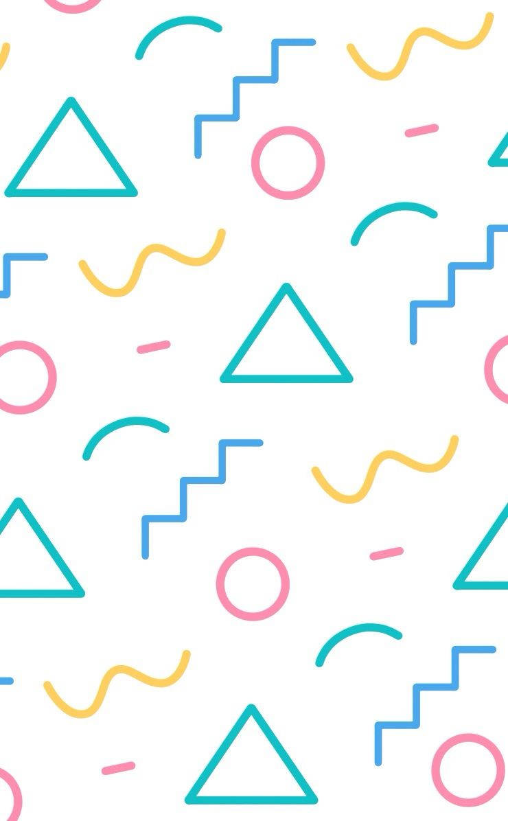 90s, minimalist pastel pattern, teal, SD Phone Wallpaper