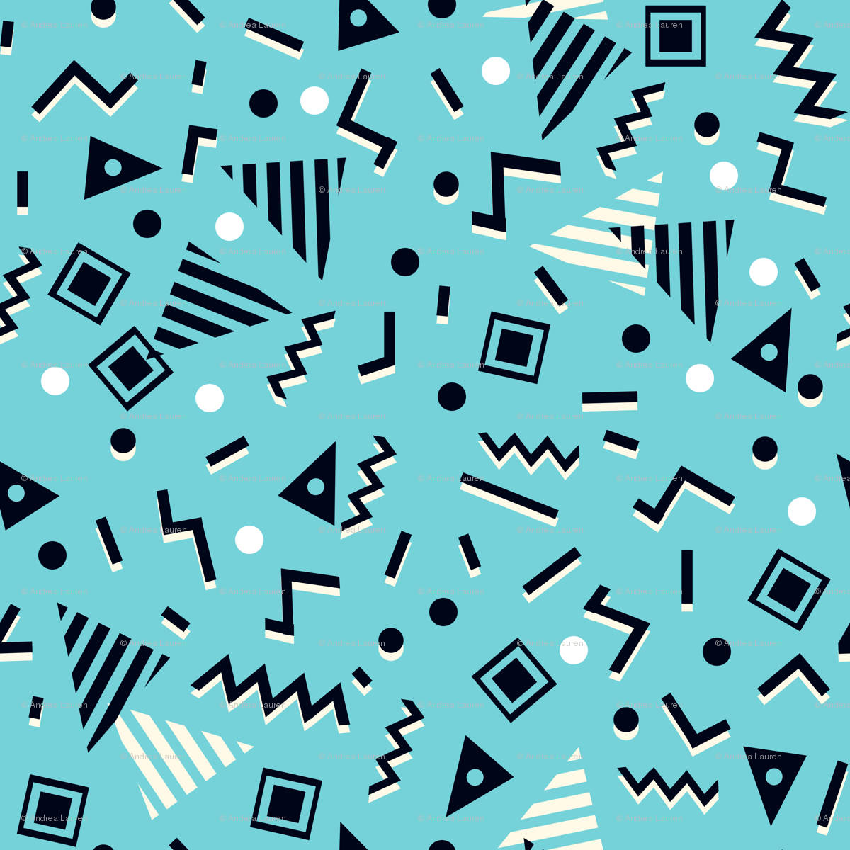 90s, turquoise, geometric shapes, SD Desktop Wallpaper