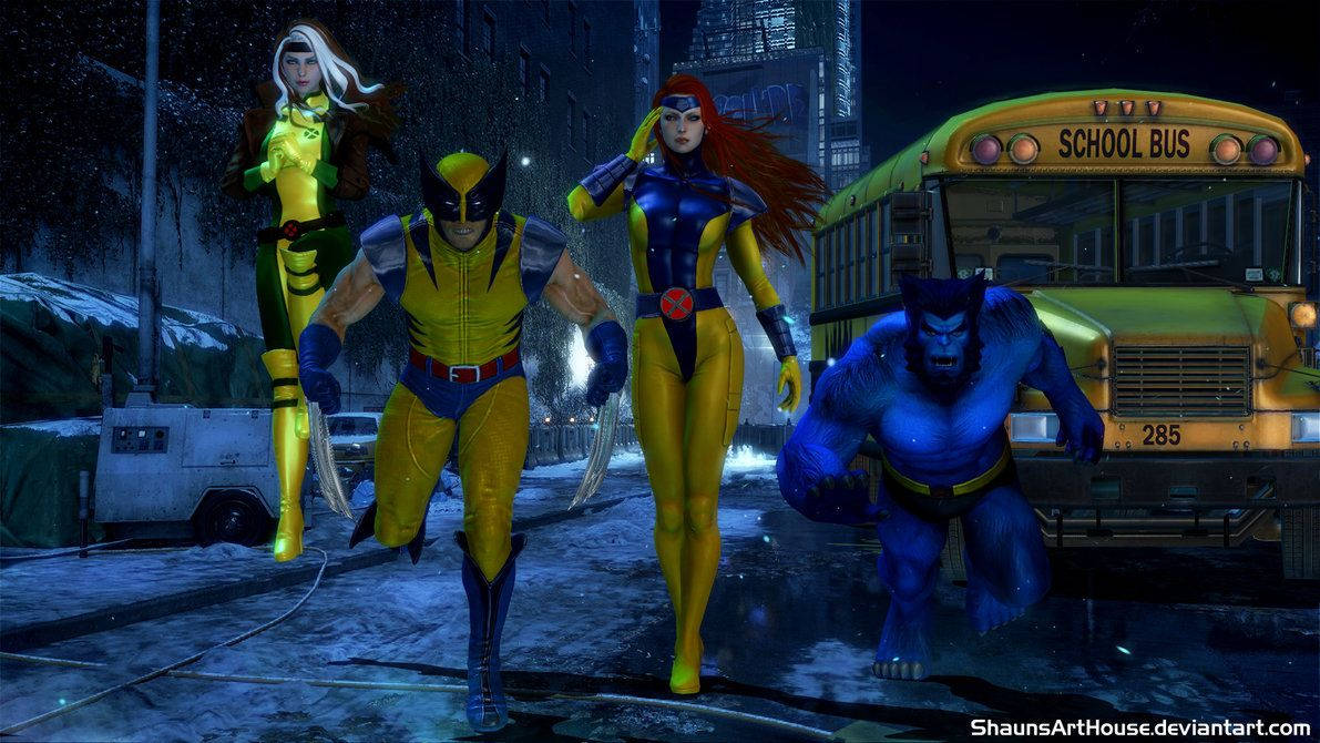 X-Men, school bus, yellow, SD Desktop Wallpaper