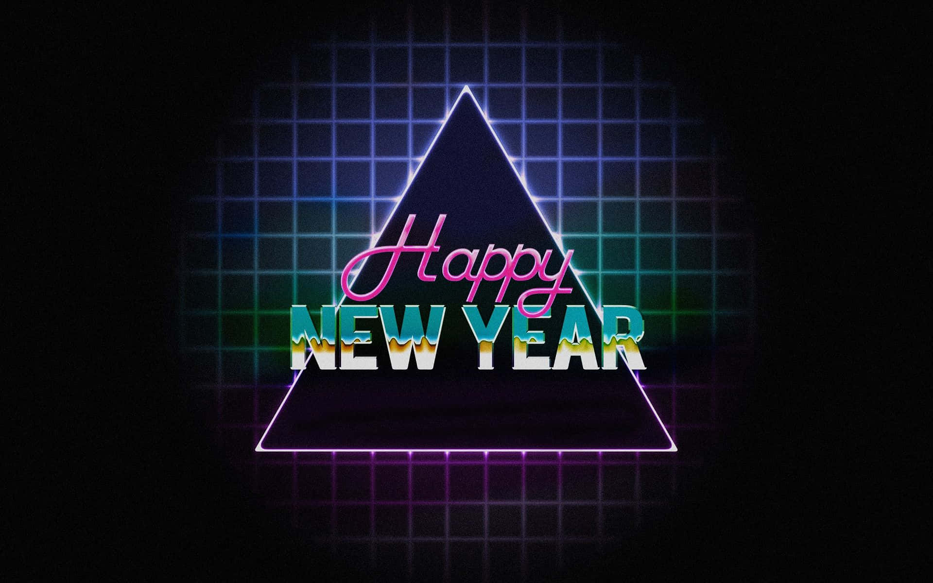 90s, neon, Happy New Year, Full HD Desktop Wallpaper