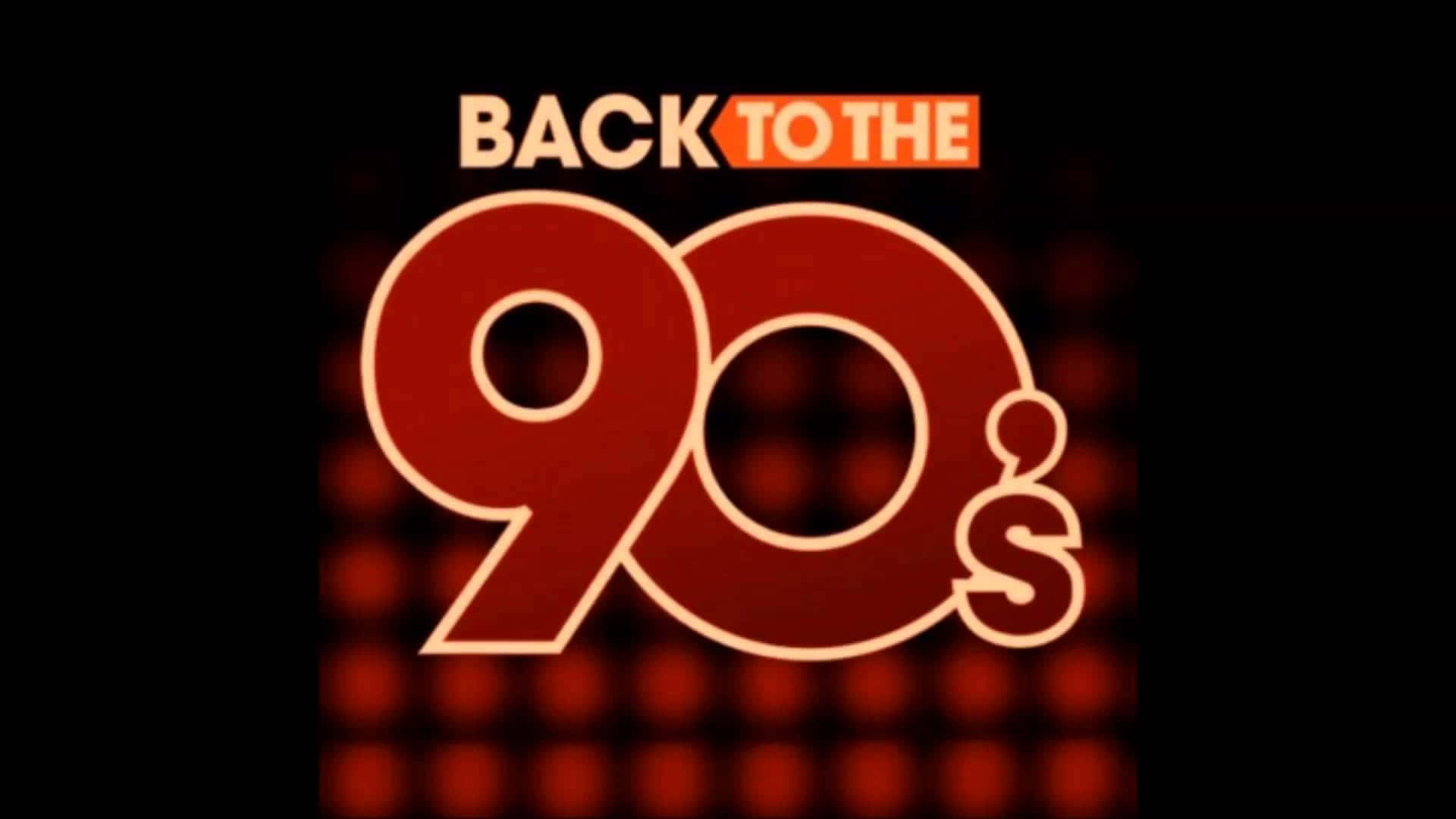 90s, BACK TO THE, red glowing text, Full HD Desktop Wallpaper