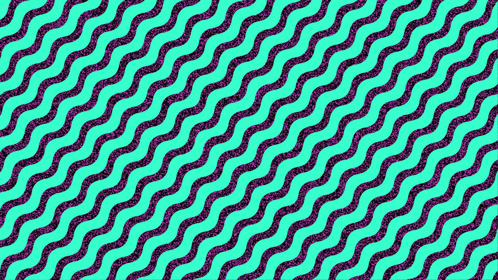 90s, diagonal waves pattern, teal, Full HD Desktop Wallpaper