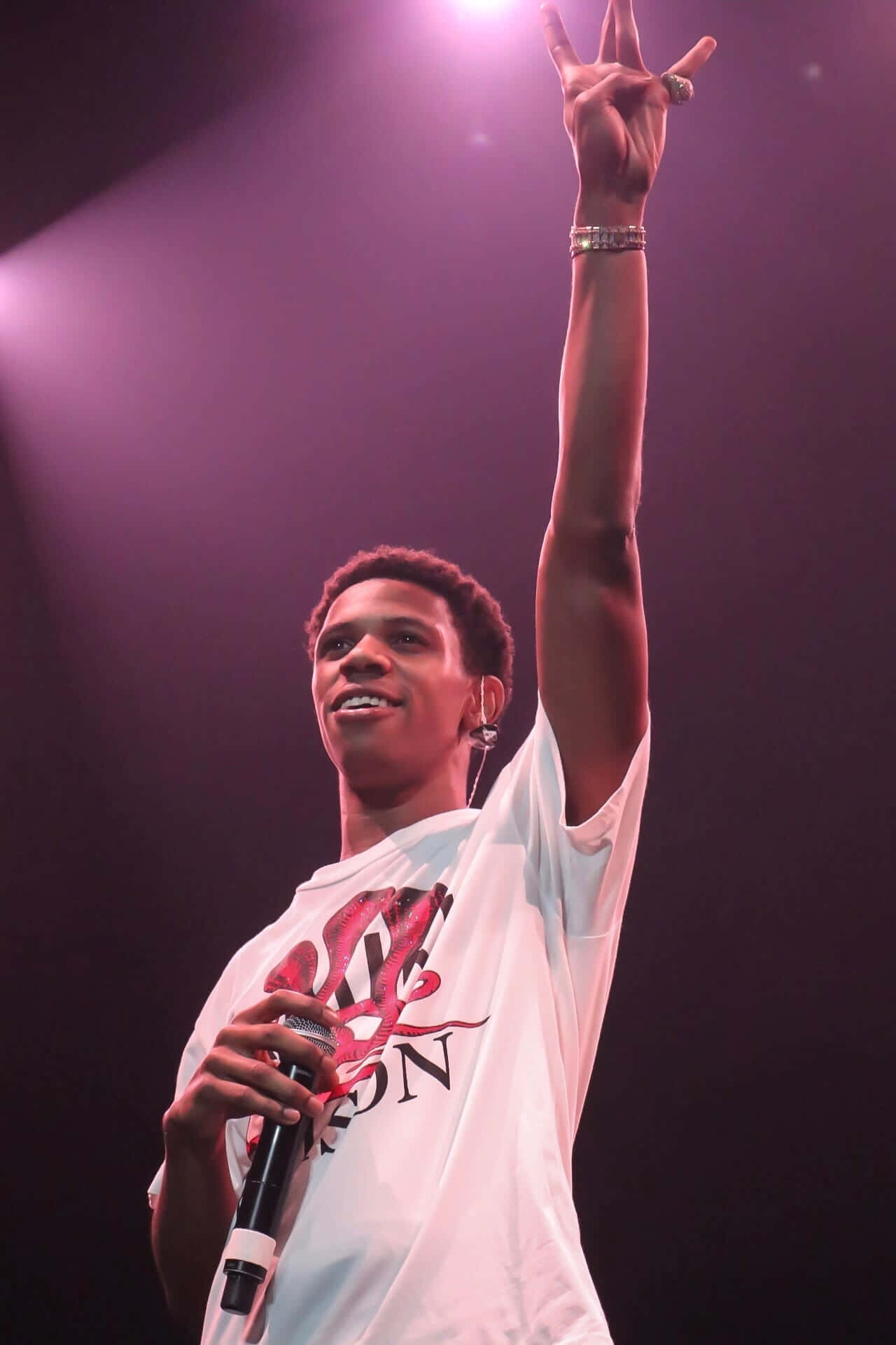 A Boogie Wit Da Hoodie, purple spotlights, stage, Full HD Phone Wallpaper