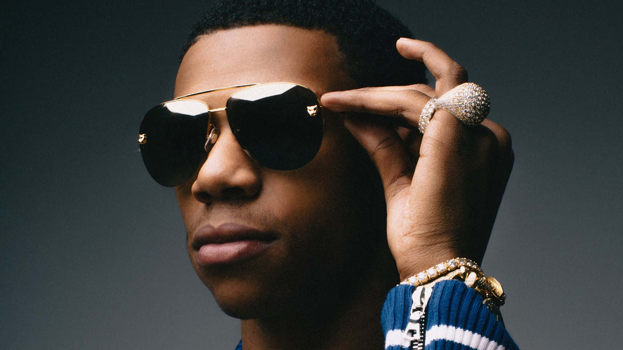 A Boogie Wit Da Hoodie, glossy sunglasses, aviator sunglasses, Full HD Desktop Wallpaper