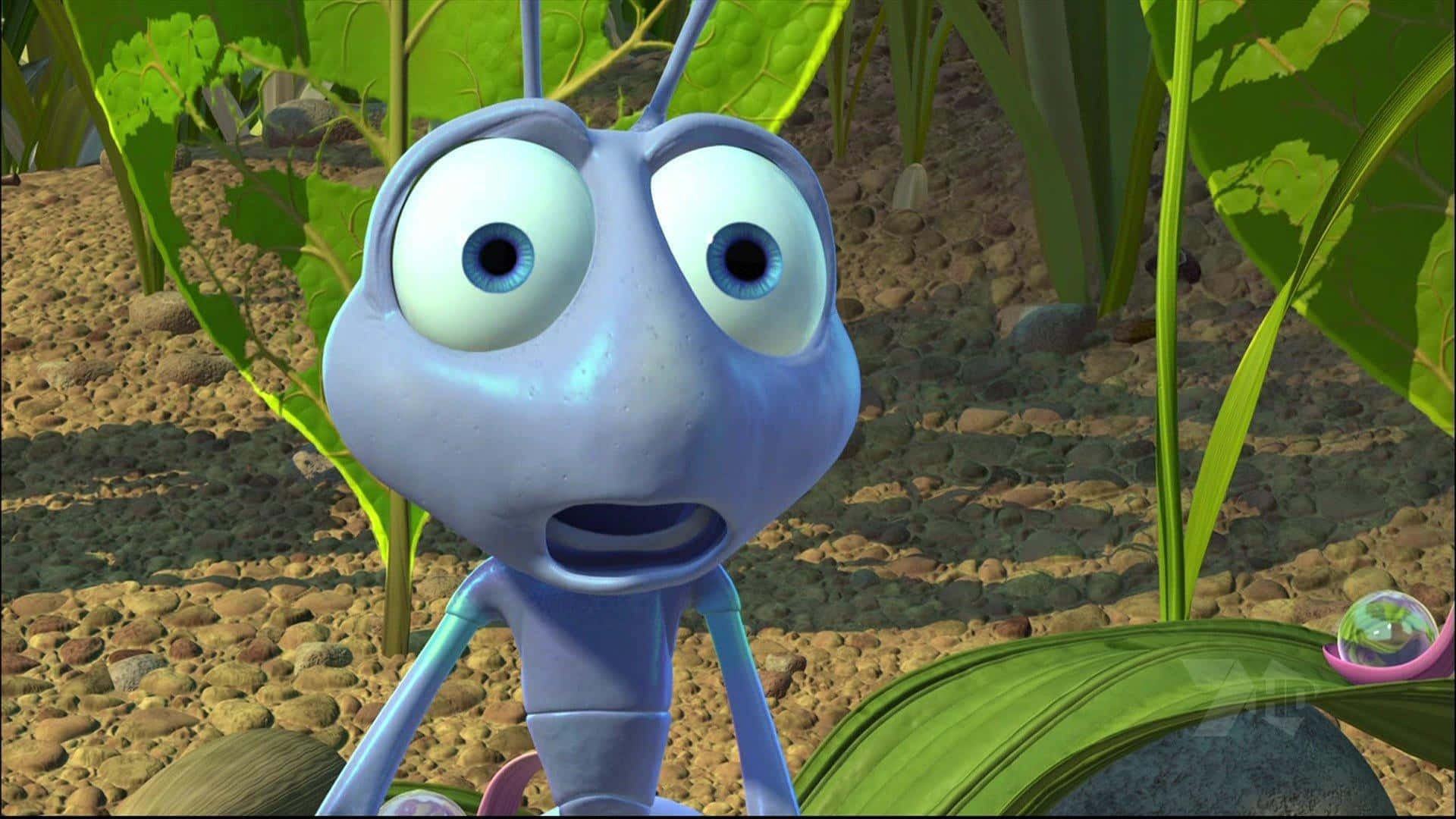 A Bugs Life, blue animated ant, huge eyes, Full HD Desktop Wallpaper