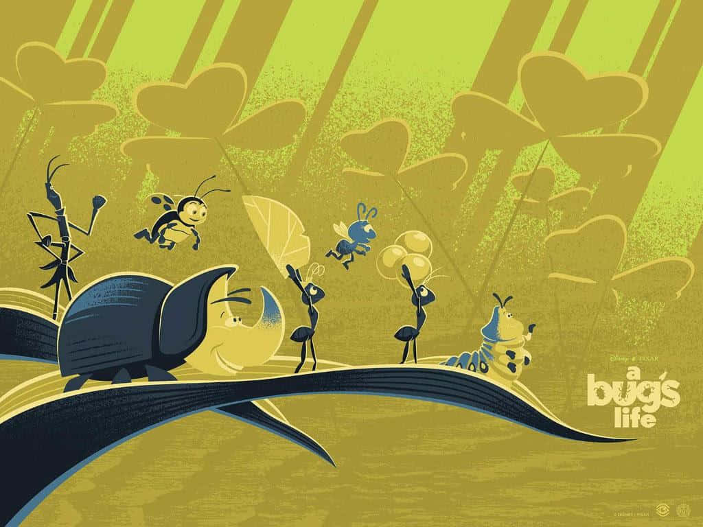 A Bugs Life, leafy branch, golden sunlit canopy, SD Desktop Wallpaper